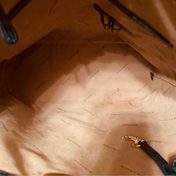 🌴SALE! HARD TO FIND! Brahmin Croc Embossed Leather Green Medium Asher Melbourne! - Picture 11 of 13